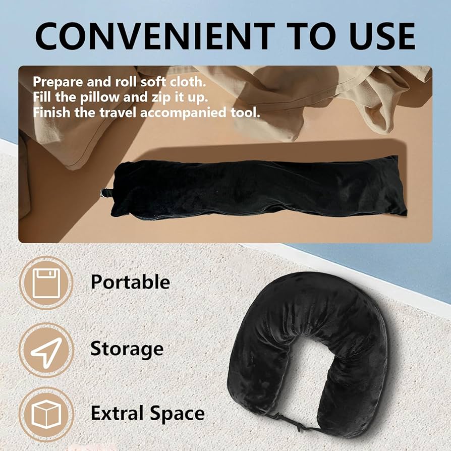 Fillable Travel Neck Pillow