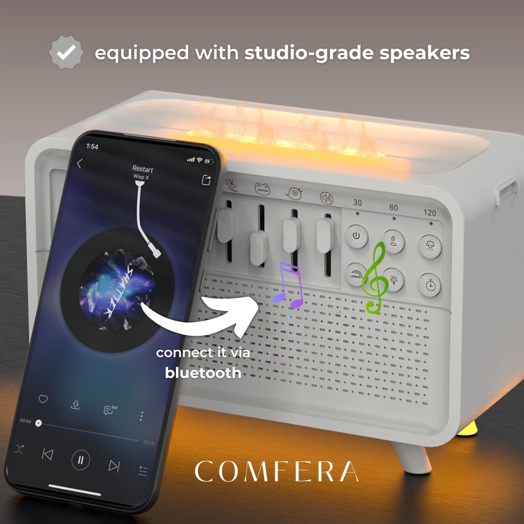 Comfera™ Flame Air Diffuser White Noise Sleep Machine